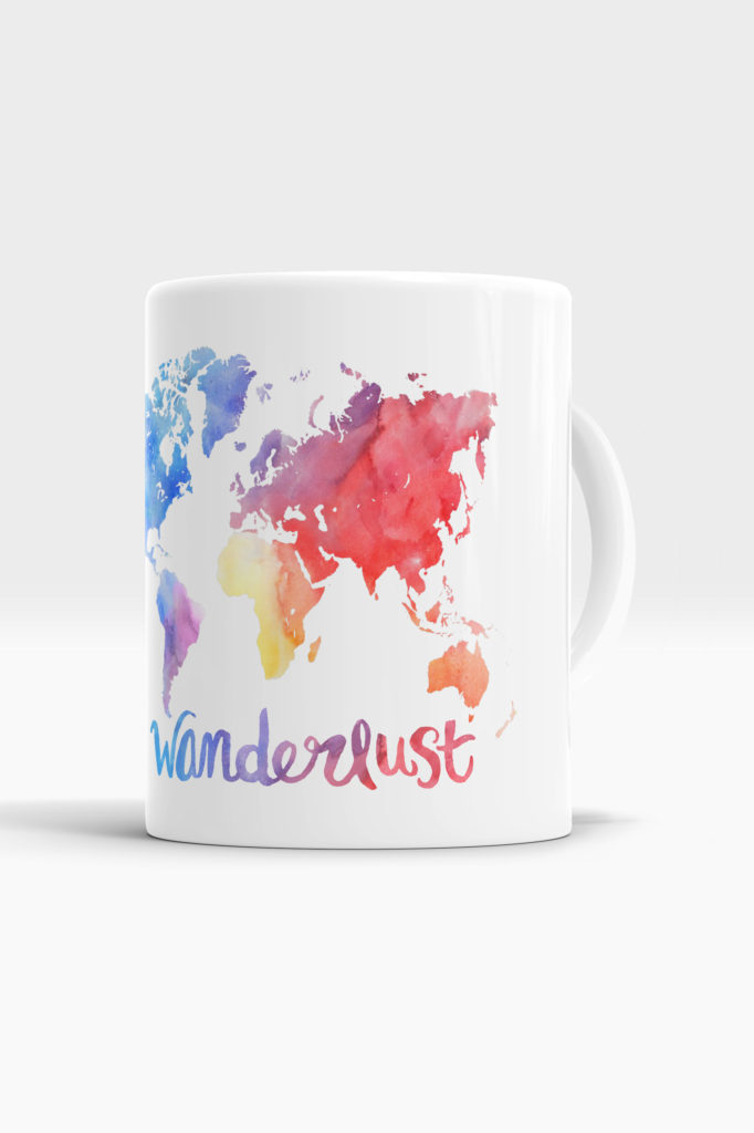 Conheça a linha de produtos do Destinos Imperdíveis! caneca wanderlust