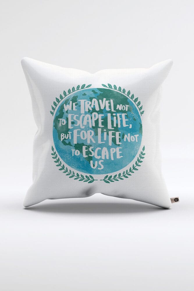 Nova coleção de produtos do Destinos Imperdíveis travel almofada