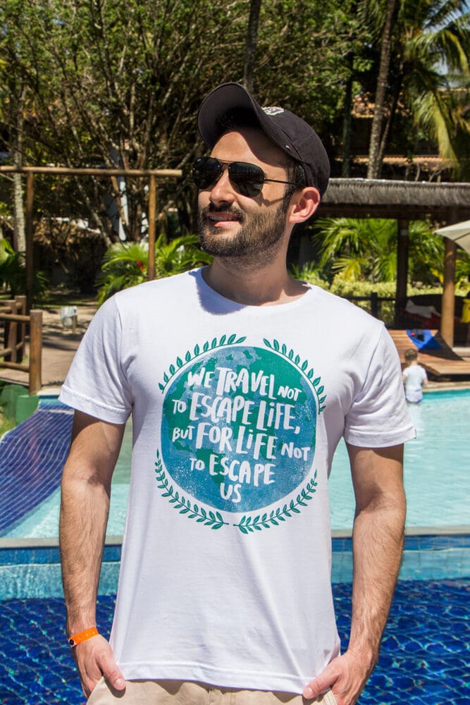 Nova coleção de produtos do Destinos Imperdíveis travel camiseta masc