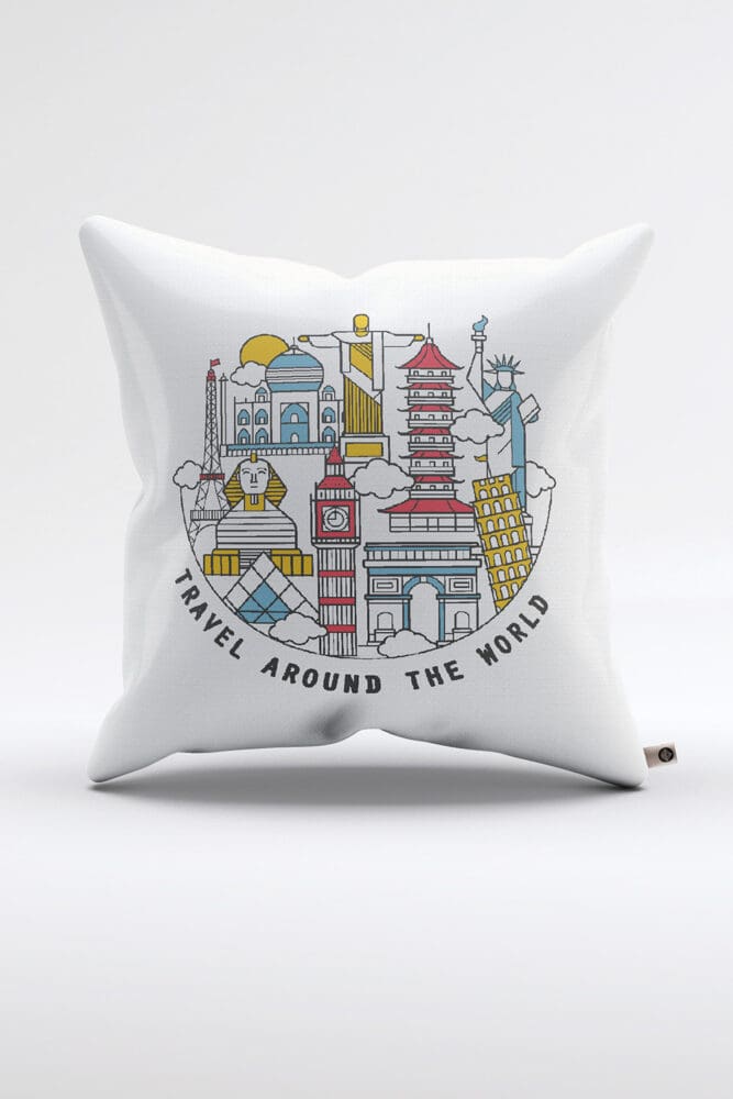 Nova coleção de produtos do Destinos Imperdíveis world almofada