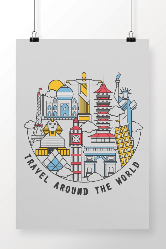 Nova coleção de produtos do Destinos Imperdíveis world poster