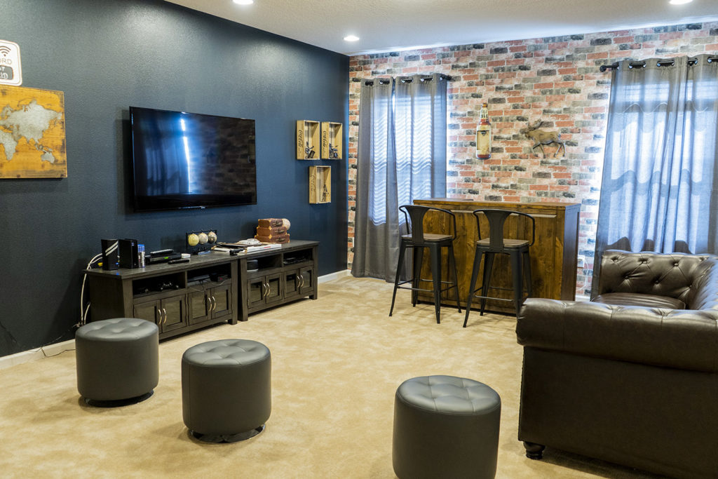 Sala de televisão em condomínio fechado em orlando