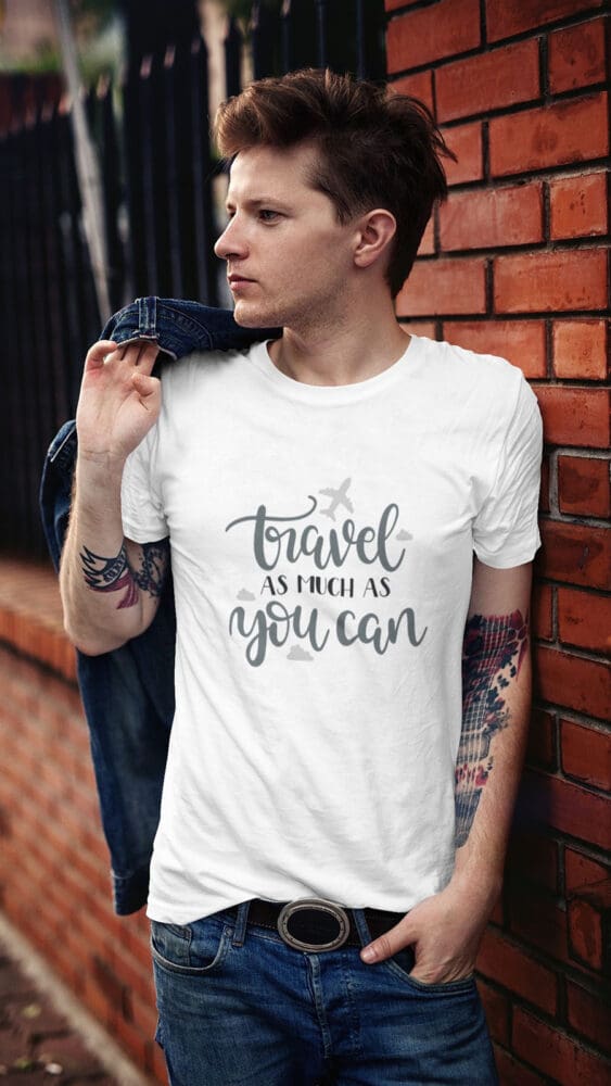 Camiseta com temas de viagem