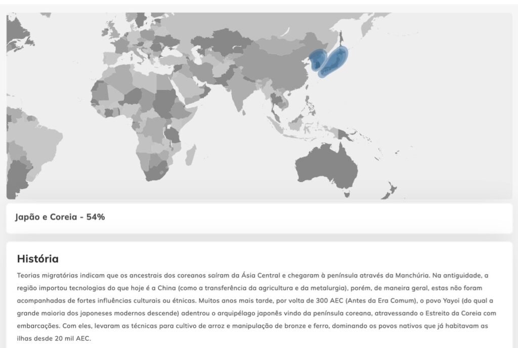 resultado teste genético de ancestralidade
