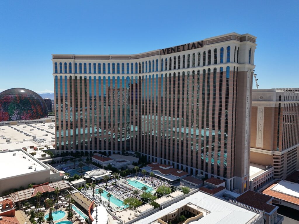 Fachada do hotel Venetian em Las Vegas.